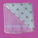 Green Dot on White background, Corner Bookmark