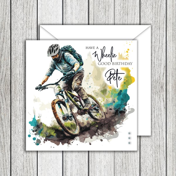 Happy Birthday Mountain Bike Card
