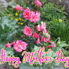 Roses Flowers Mother's Day Greeting Card A5 Size 