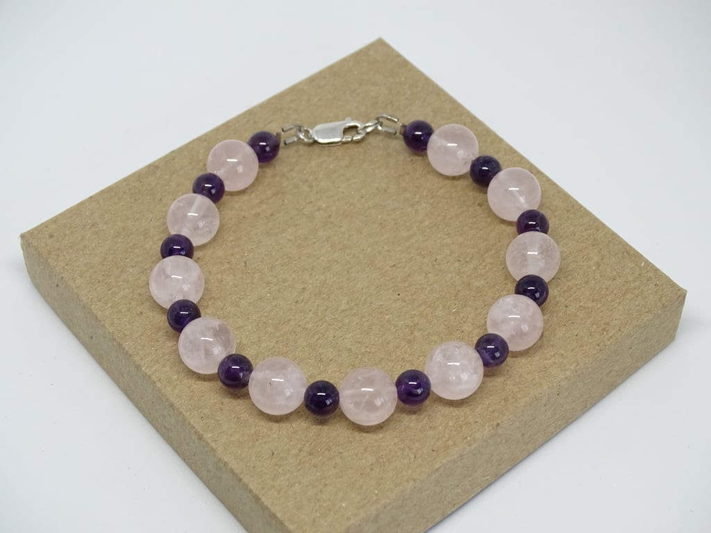 Rose Quartz & Amethyst Bracelet