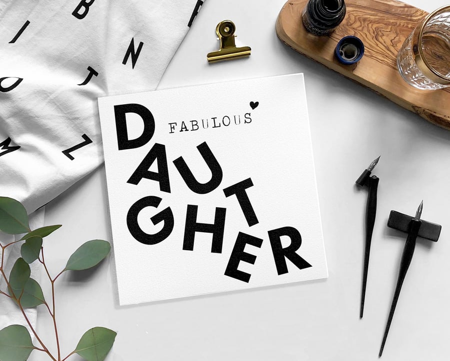 DAUGHTER Birthday card -  Blank card