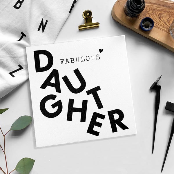 DAUGHTER Birthday card -  Blank card