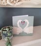 Swans card, Valentine's day, 13th Wedding Anniversary card, Lace Anniversary - Image 2