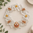 Gingerbread Fused Glass Decoration