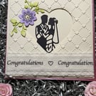 Handmade Wedding day card 