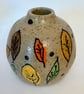 HAND DECORATED CERAMIC LEAF BUDVASE - Image 3