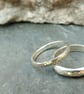 Handmade Silver Meteorite Wedding Rings - Image 1