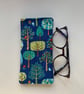Tree Print Quilted Fabric Glasses Case
