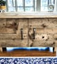 Coffee Table with doors Lounge Table TV Stand tv Unit - Industrial , Vintage Sty - Image 10
