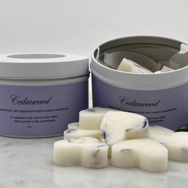 Cedarwood Botanical Wax Melts - Rapeseed and Coconut blend