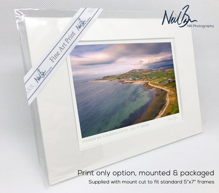 Drumadoon Bay & Blackwaterfoot, Isle of Arran - A6 (7" x 5") Unframed Print