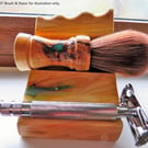 Handmade Shaving Stand: White Topped Box with Green Resin SKU-SS20