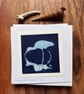Glossy Ibis - Cyanotype Card with envelope