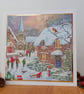 New for 2026 Advent Calendar Style Christmas Card - Festive Village