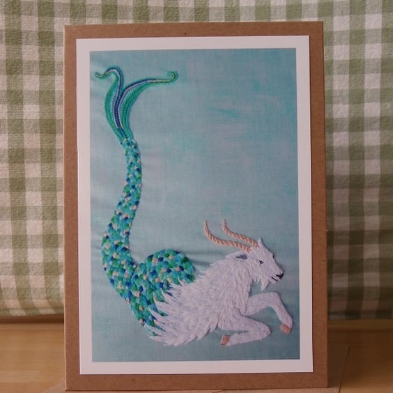 Capricorn Card, Capricorn Birthday Card, December, January, Zodiac