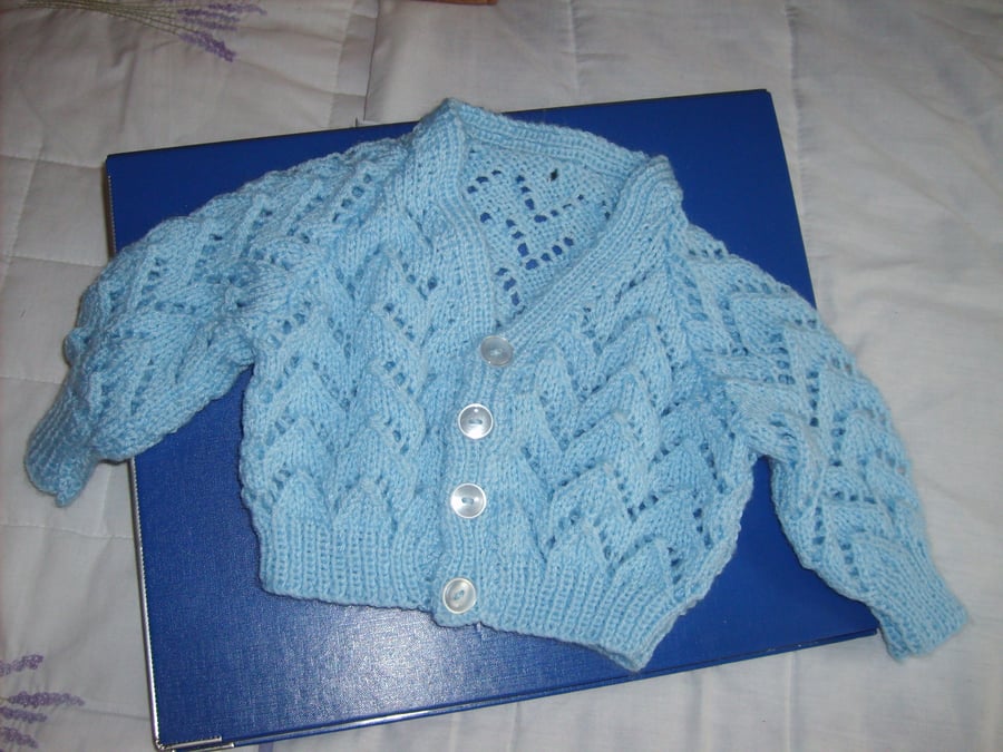 hand knitted baby cardigan