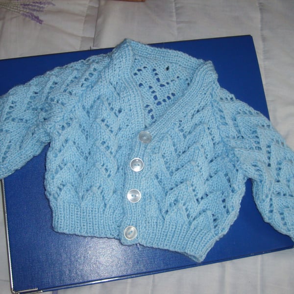 hand knitted baby cardigan