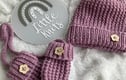 Hand Knitted Baby Hats & Mittens