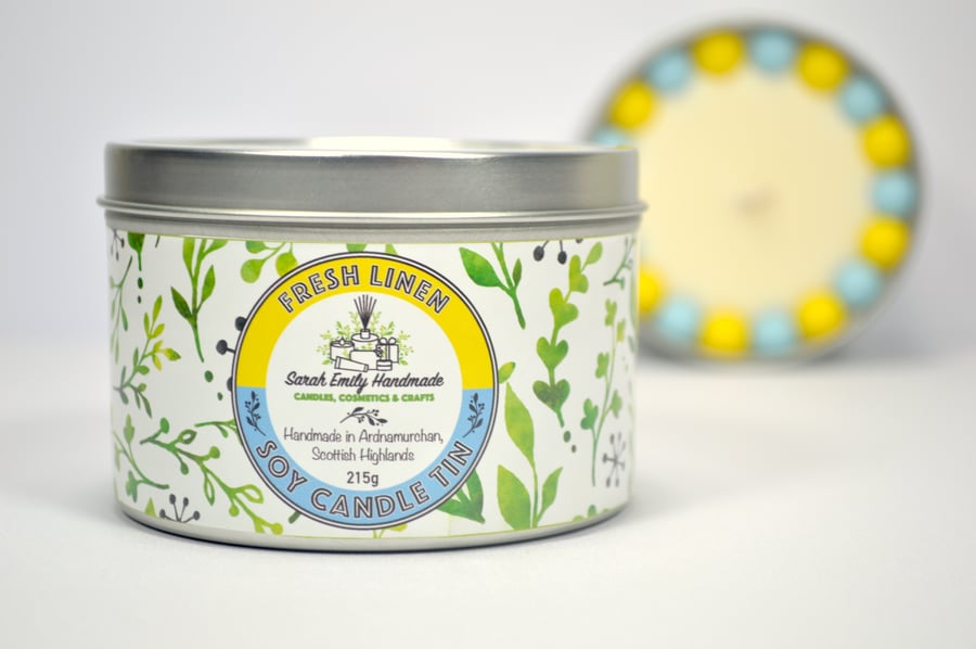 Fresh Linen Candle Tin