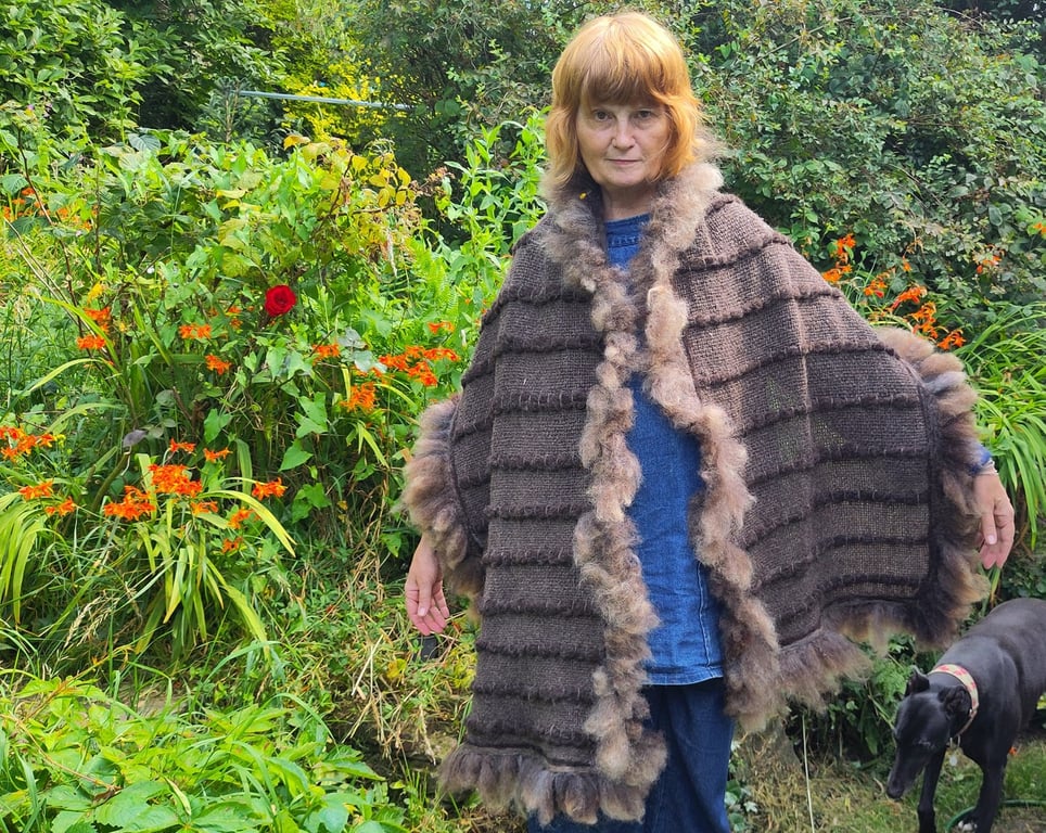 Warm and Woolly Luxury Shawl, Handspun and Handwoven from Ethically Sourced Wool