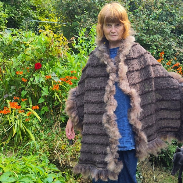 Warm and Woolly Luxury Shawl, Handspun and Handwoven from Ethically Sourced Wool