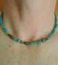 Mens Blue Quartzite & Bronzite Gemstone Beaded Necklace 18 Inch - Image 6