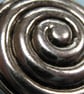 3 Large Silver Spiral Buttons - Image 1