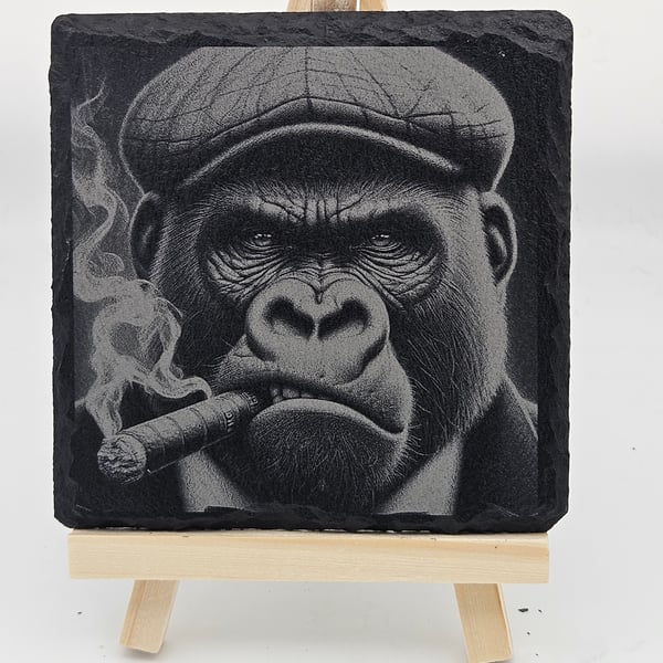 Gorilla engraved slate