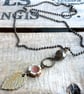 RESERVED FOR SALLY - Rustic Leaf Necklace. Artisan Ceramic Stacking Necklace - Image 2