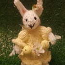Handknitted Mini Bunny- Primrose