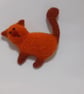 Orange Felted Cat Brooch