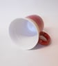 Mug Bright Red glazed stoneware Ceramic. - Image 3