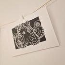 Octopus Lino Print