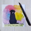 Border Collie sympathy card. Printed card. Border Collie loss card. Dog loss.