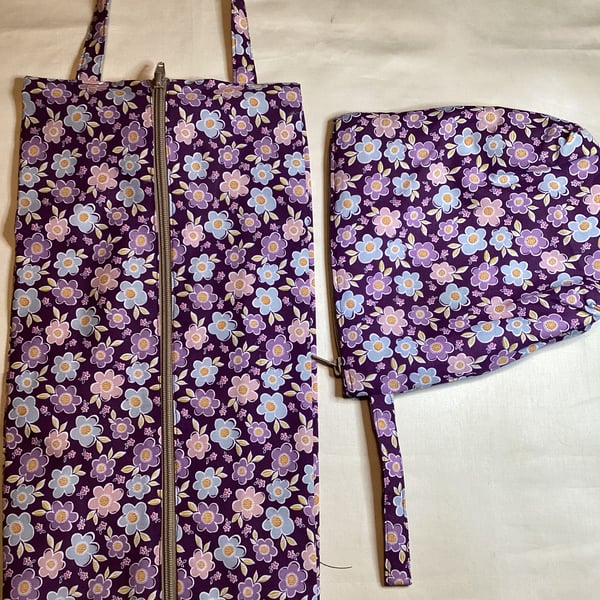 Travel set, unique one off, fully lined, washable