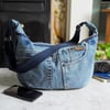 Second Sunday Denim Bag - Recycled Jeans Cross Body Sling or Dumpling Bag