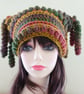 Crochet Arty Festival Hat  Crochet Earth Colours in Gold, Orange, and Green