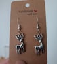 Silver stag charm dangle earrings  - Image 4