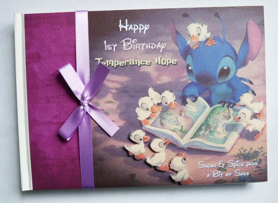 Personalised Lilo and Stitch Birthday Guest Book