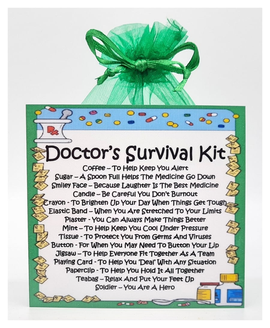 Doctor's Survival Kit - Fun novelty gift and greetings card all in one !