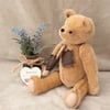 Unique mohair artist bear, OOAK collectable teddy bear, Franklin by Bearlescent