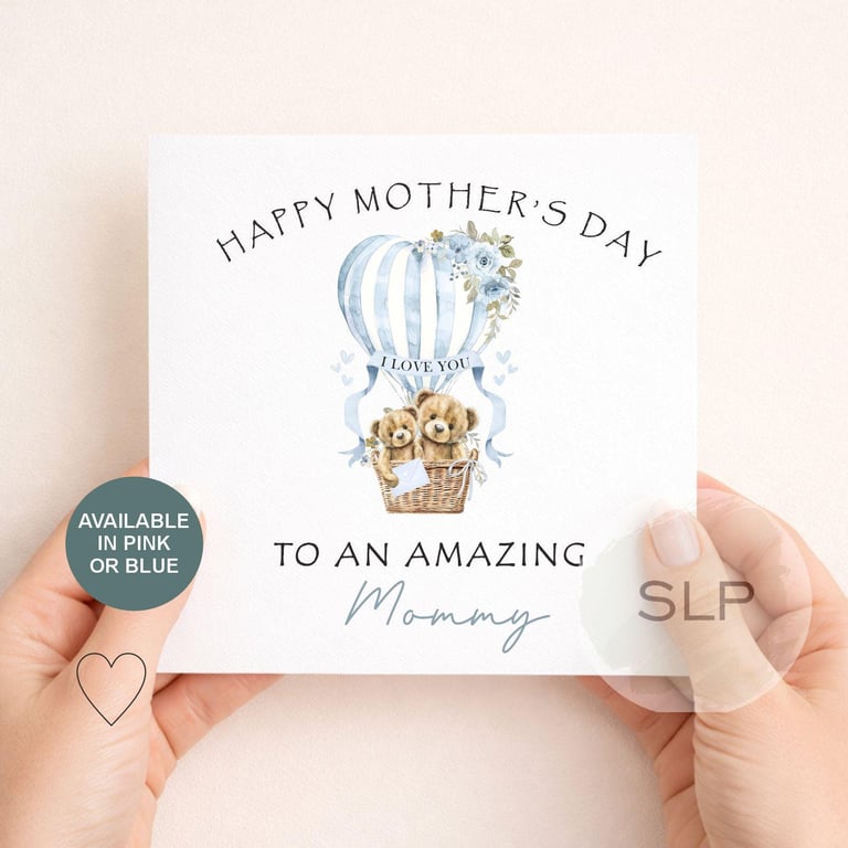 Mother's Day Card for Mummy Cute Teddy Bear Card To an Amazing Mommy