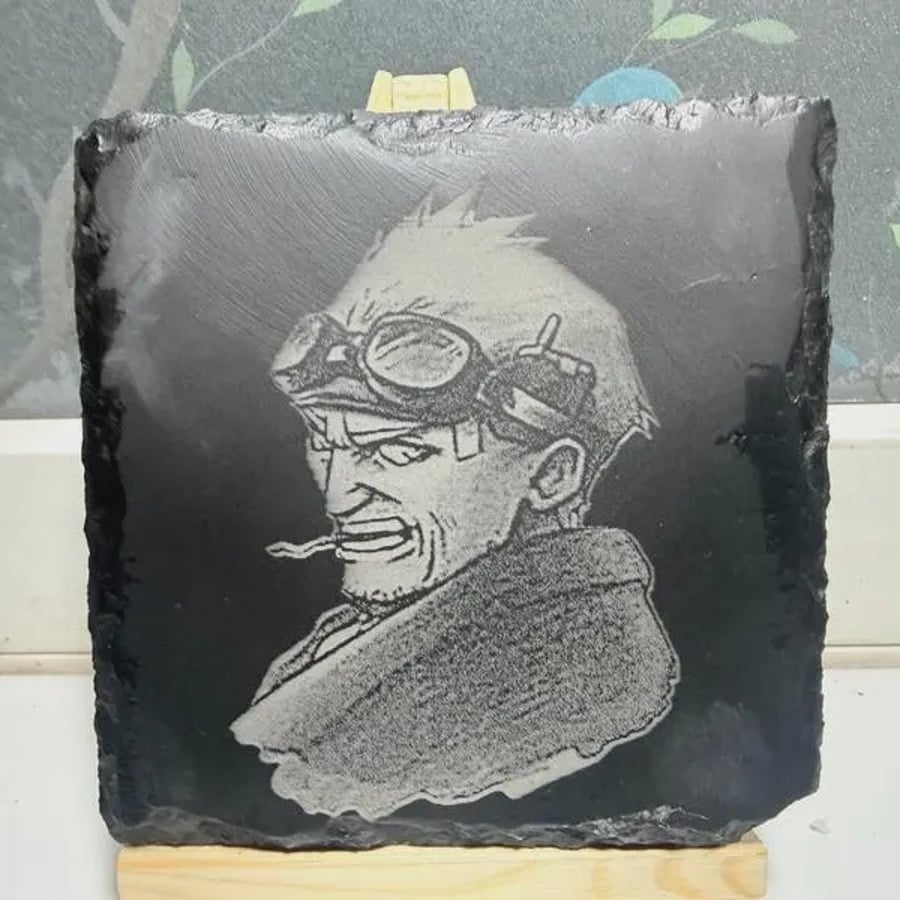 Final Fantasy 7 VII Cid Laser Etched Coaster