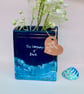 Hand-Painted Ceramic Book Vase – Bud Vase & Pen Pot – 'The Language of Blue'