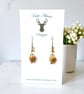 Charm Earrings - Gold Pine Cone