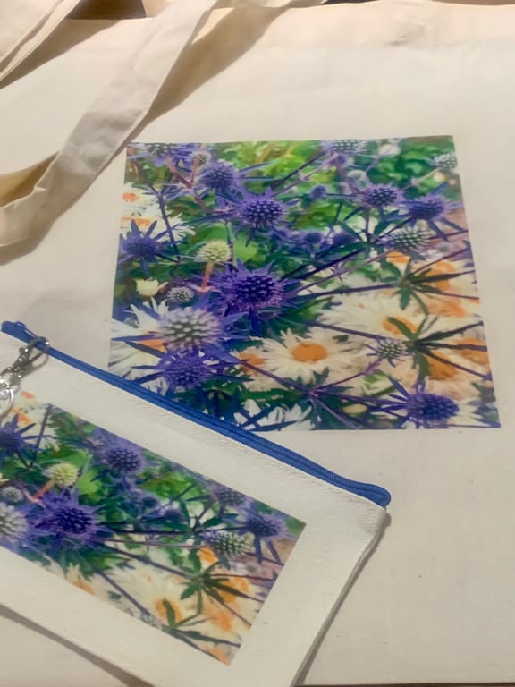 Tote Bag and Micro Bag Set with One Of A Kind Design