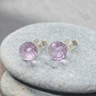 Amethyst & Sterling Silver Stud Earrings