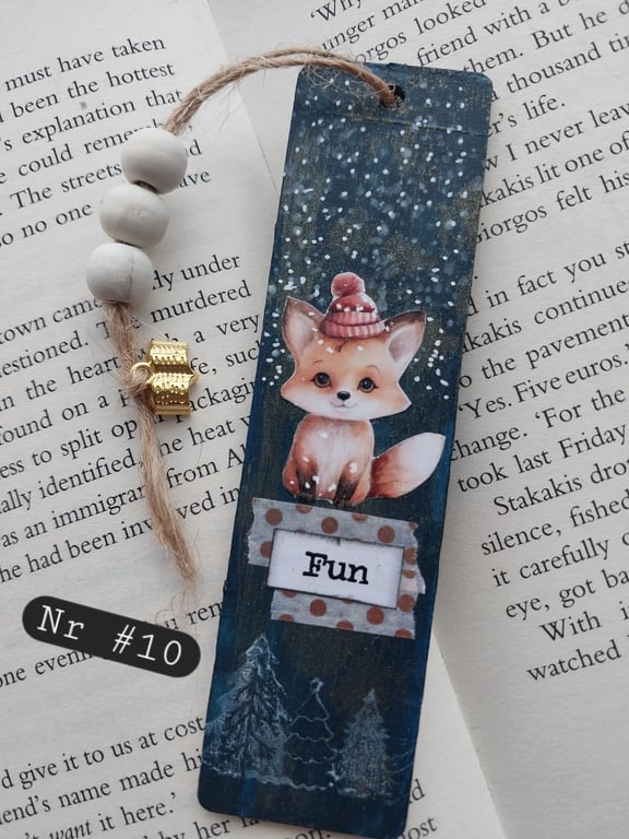 Fox Fun Christmas Bookmark
