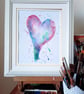 Love and Friendship Heart, original painting