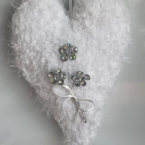 Hand Knitted Hanging Heart